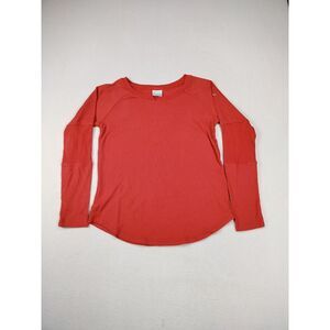 Columbia Sweater Top Shirt Women's‎ Medium Red Long Sleeve Gorpcore Campcore